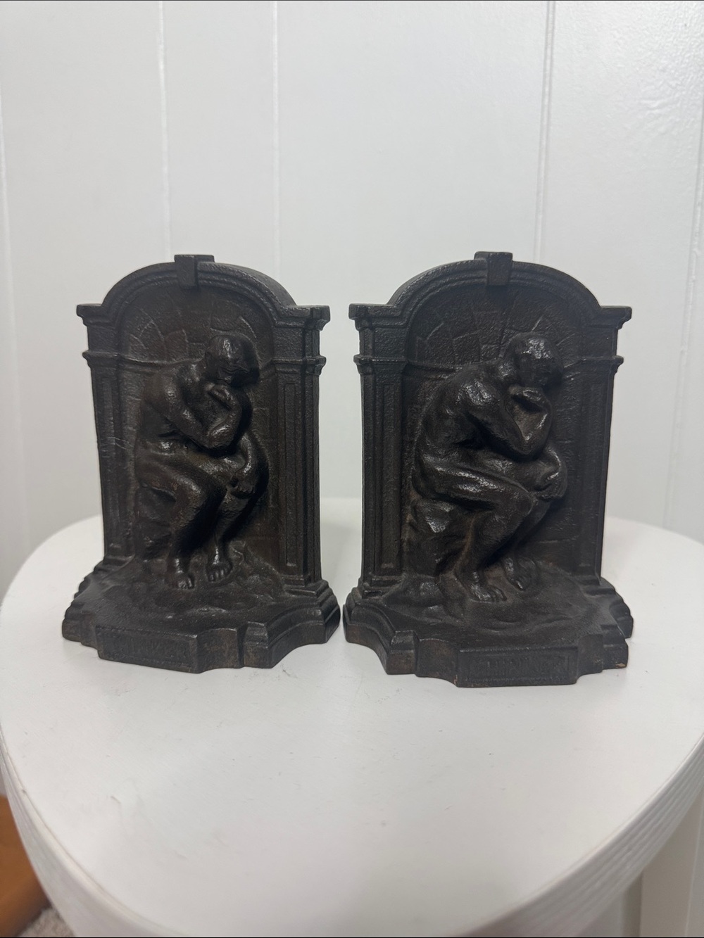 The Thinker bronze book ends - Picture 2 of 4